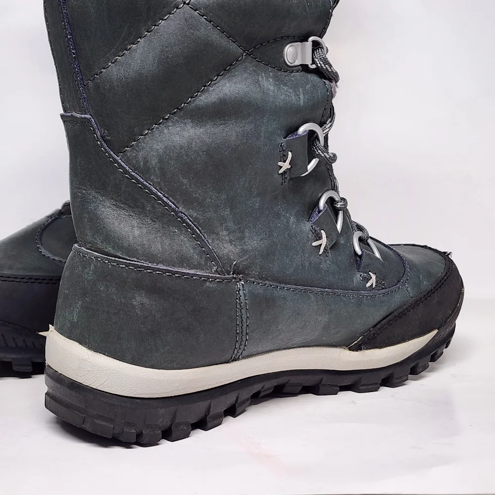 Bearpaw Womens Isabella Gray Wool Waterproof Sheepskin Snow Boots Shoes Size 7 - Picture 3 of 9